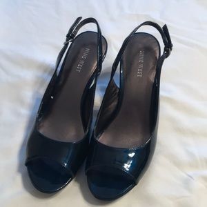 Nine West open toe slingback heels  sz 8